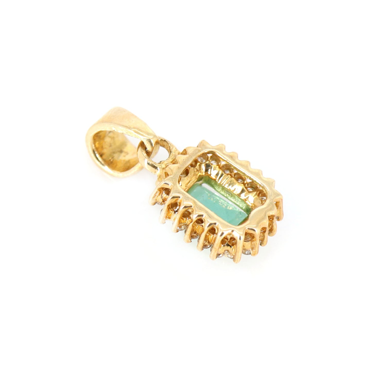 Yellow Jewelry Women Emerald Earring 14K Gold