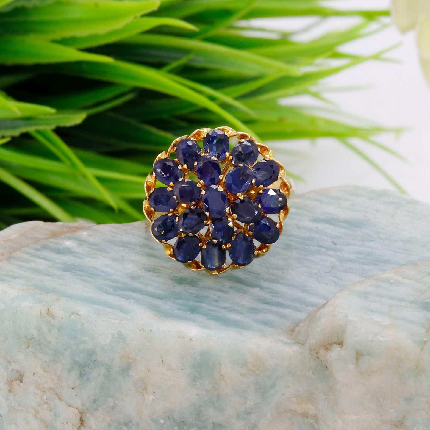 Yellow Flower Ring 14K Gold