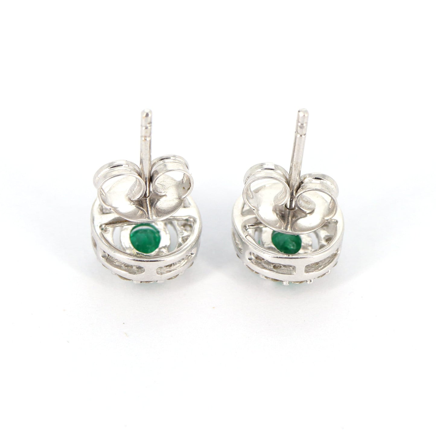 Halo Emerald Earring 18K Gold