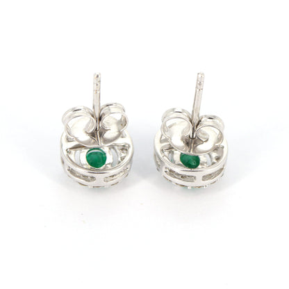 Halo Emerald Earring 18K Gold