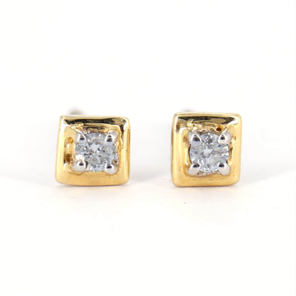 0.09 Studs Yellow Studs Real Earring 14K Gold
