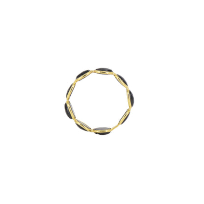 Black Spinel Ring 18K Gold