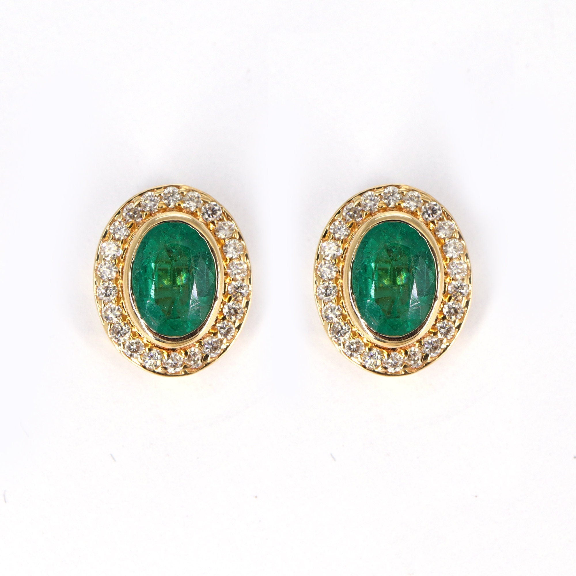 Halo Style Earring 14K Gold