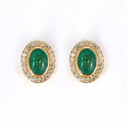 Halo Style Earring 14K Gold
