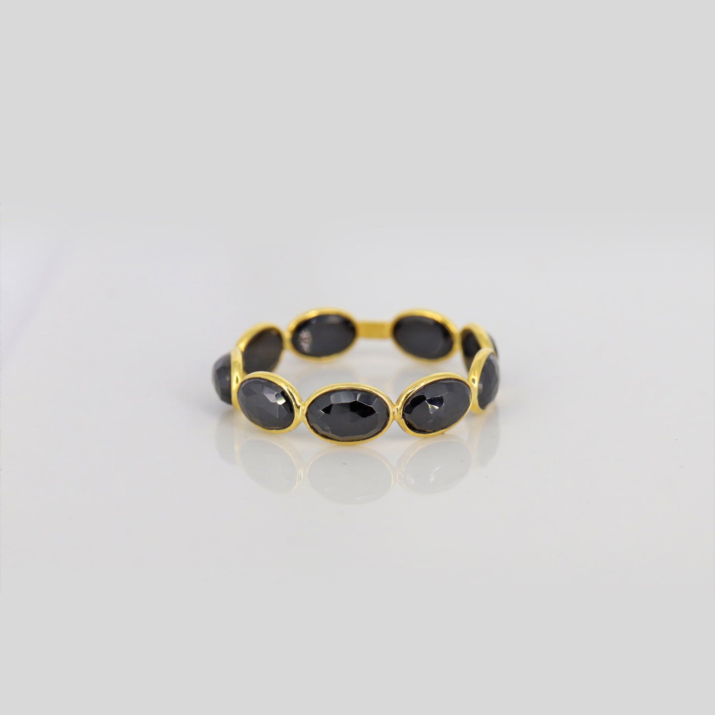 Black Spinel Ring 18K Gold