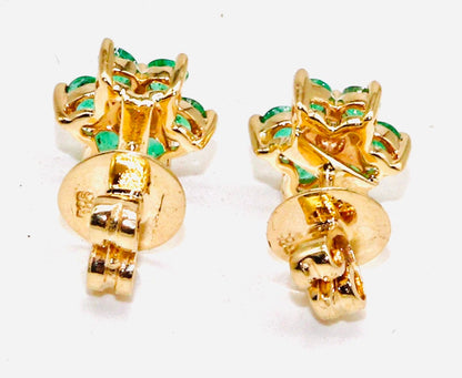 Yellow Emerald Studs Cute Studs Emerald Studs Studs As Gifts Gifts Dainty Studs 14K Gold