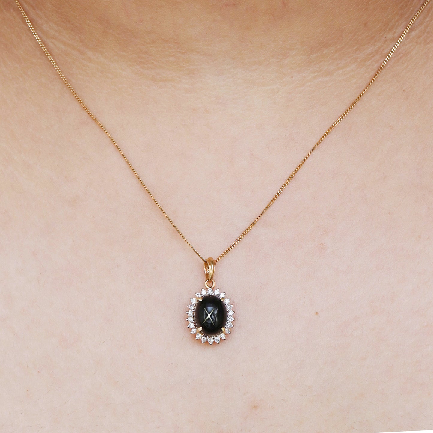 Halo Pendant 14K Gold