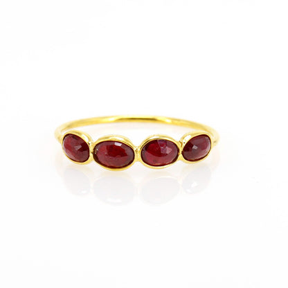 Ruby Emerald Ring 14K Gold