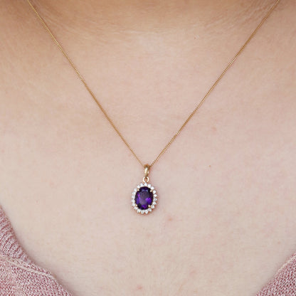 Amethyst Pendant 14K Gold