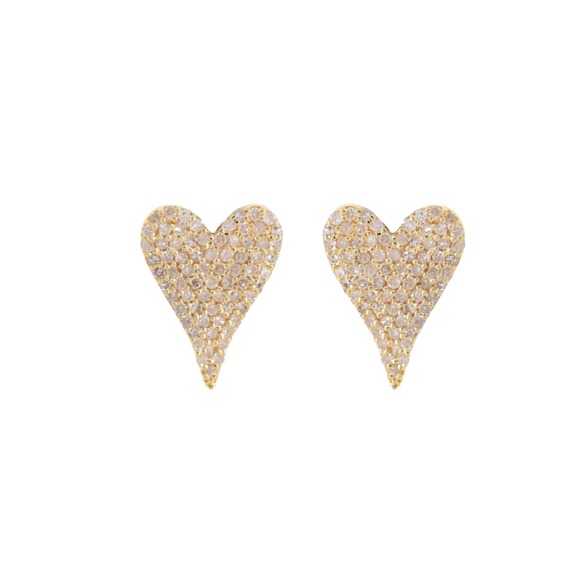 Minimalist Studs Pave Stud Earring 14K Gold