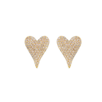 Minimalist Studs Pave Stud Earring 14K Gold