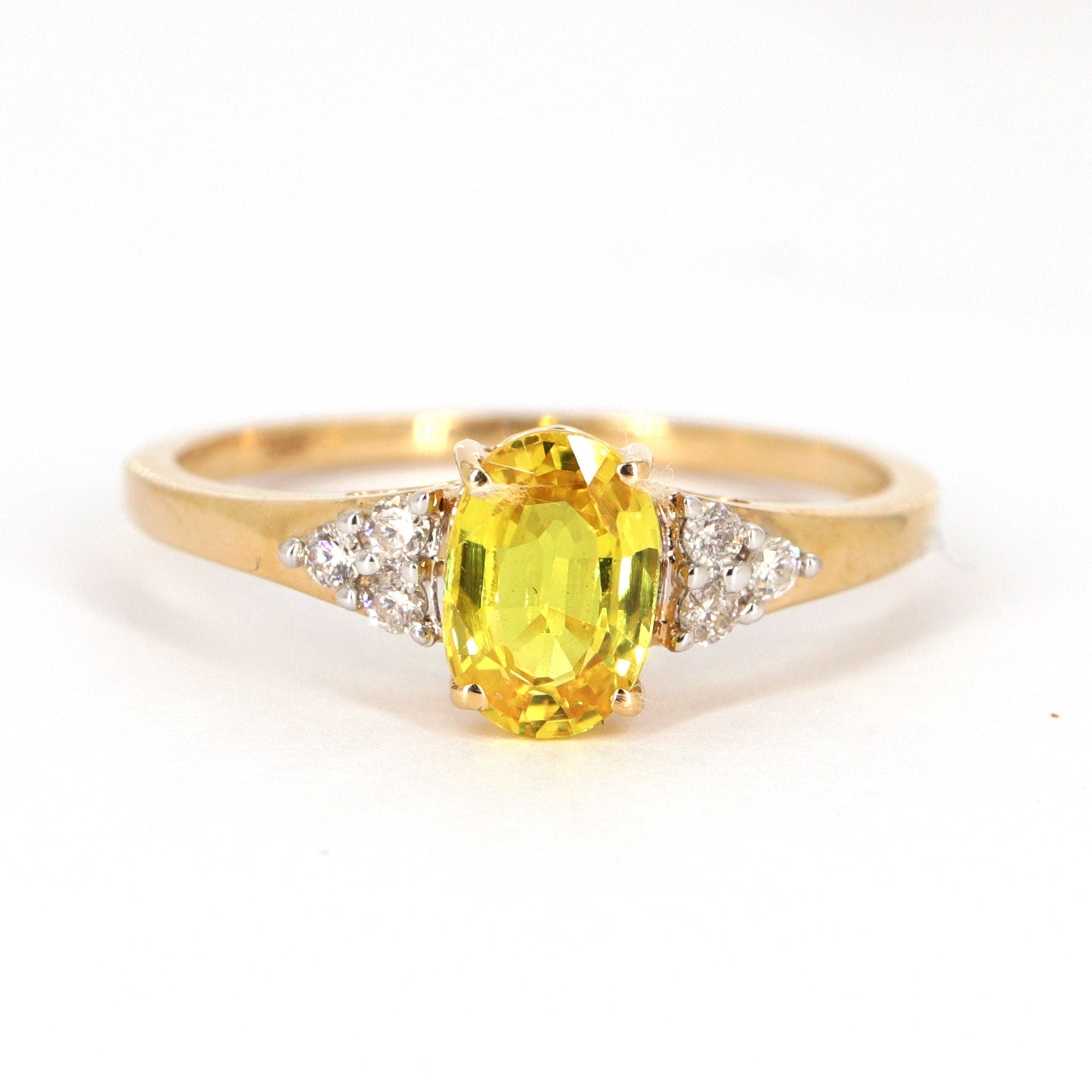 Yellow Sapphire Ring 14K Gold