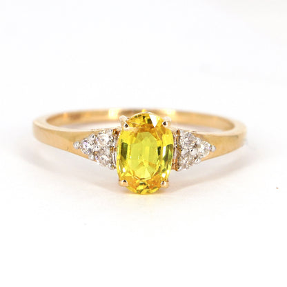 Yellow Sapphire Ring 14K Gold