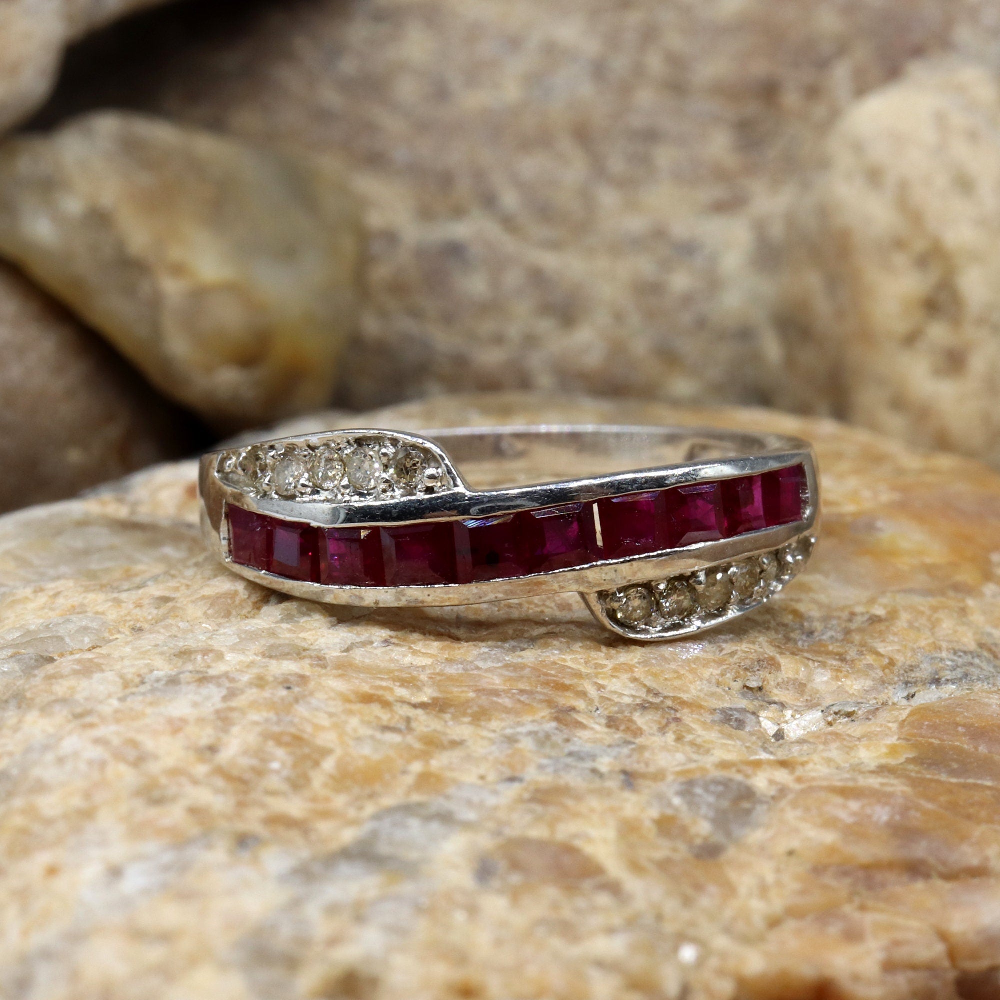 925 Sterling Ruby Ring Silver