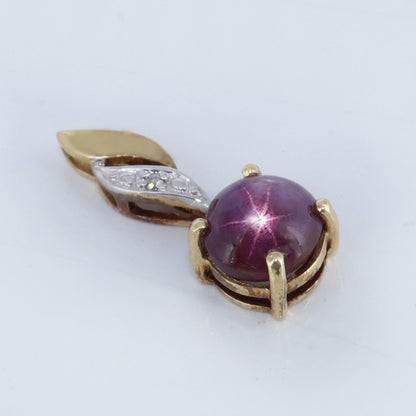 Dainty Star Ruby Pendant 14K Gold