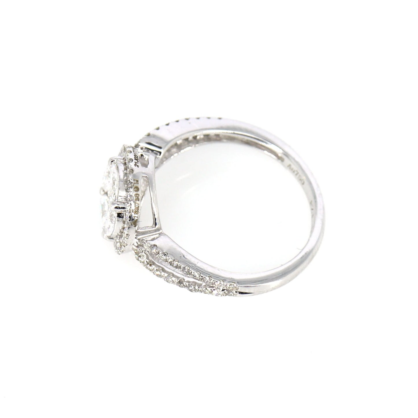 Illusion Setting 1 White Ring 18K Gold