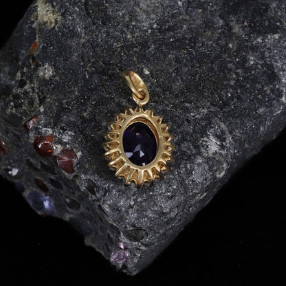 Amethyst Pendant 14K Gold