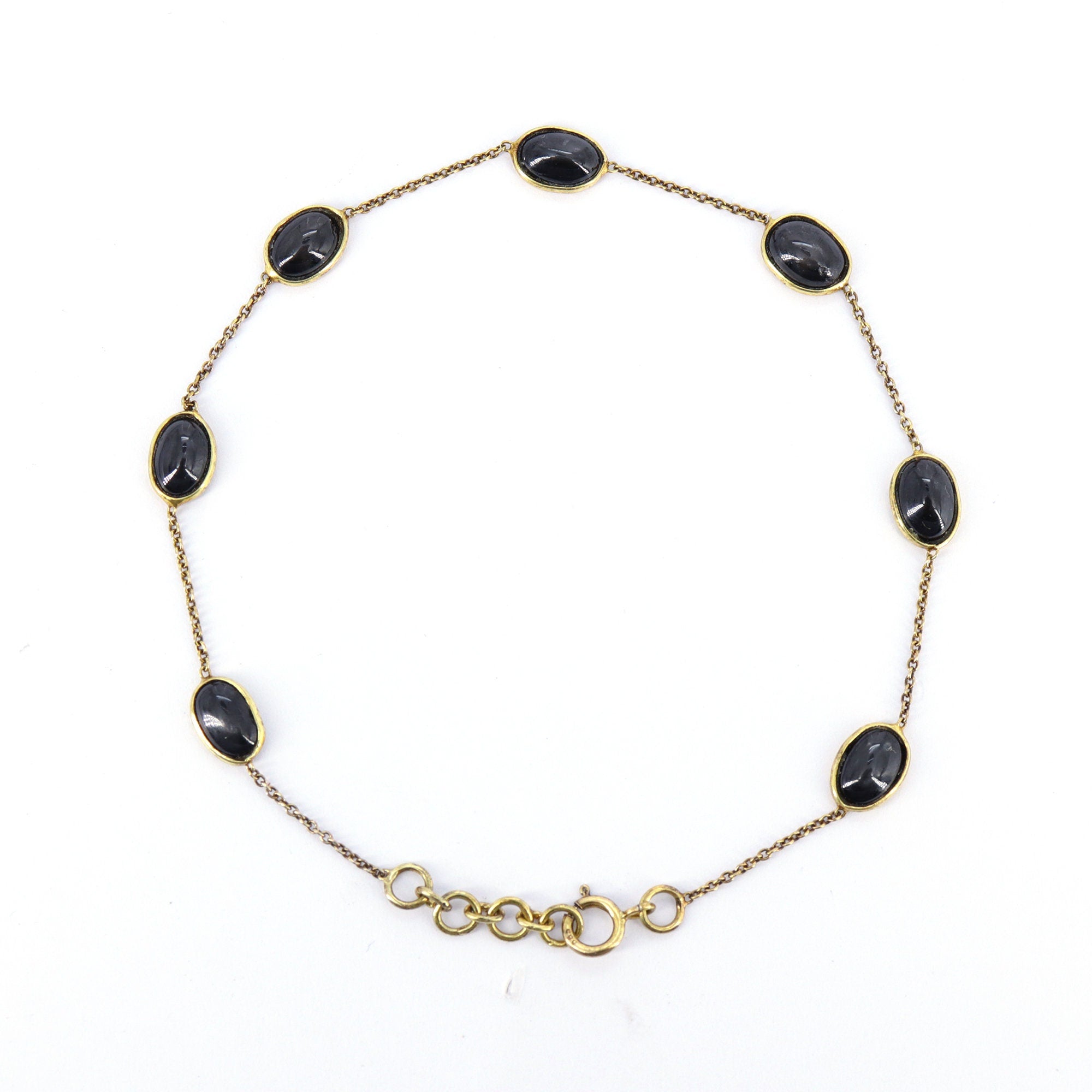 Yellow Black Star Bracelet 14K Gold