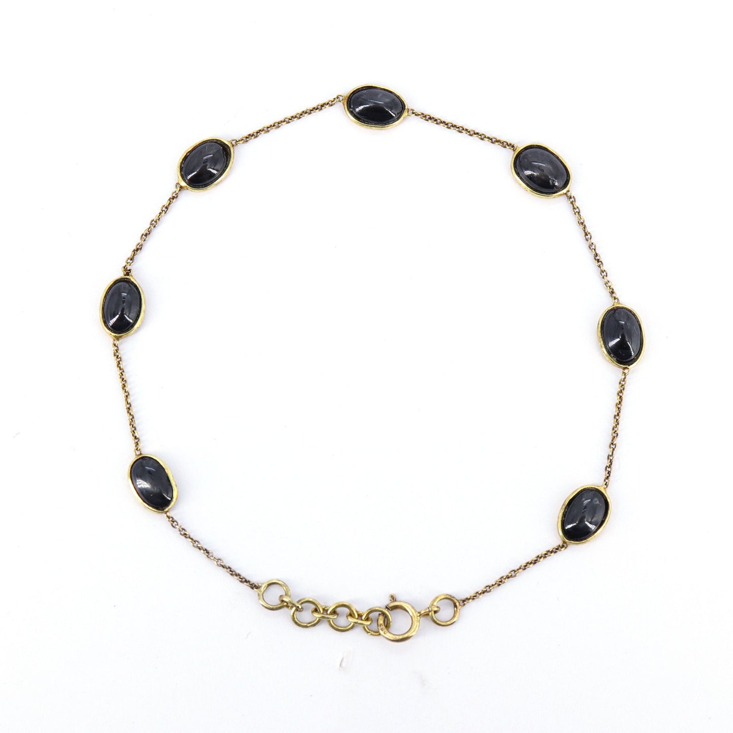 Yellow Black Star Bracelet 14K Gold