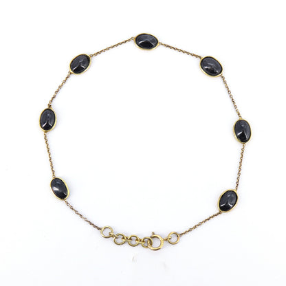 Yellow Black Star Bracelet 14K Gold
