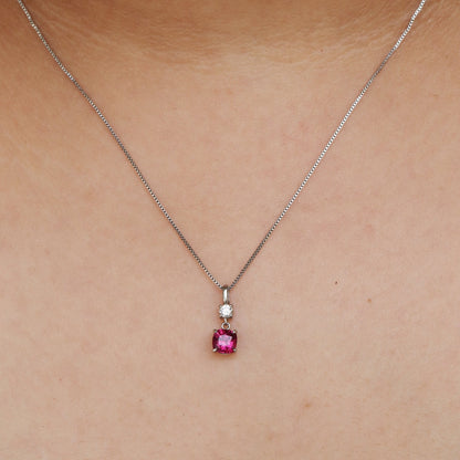 Rubellite Tourmaline Jewelry Pendant 18K Gold