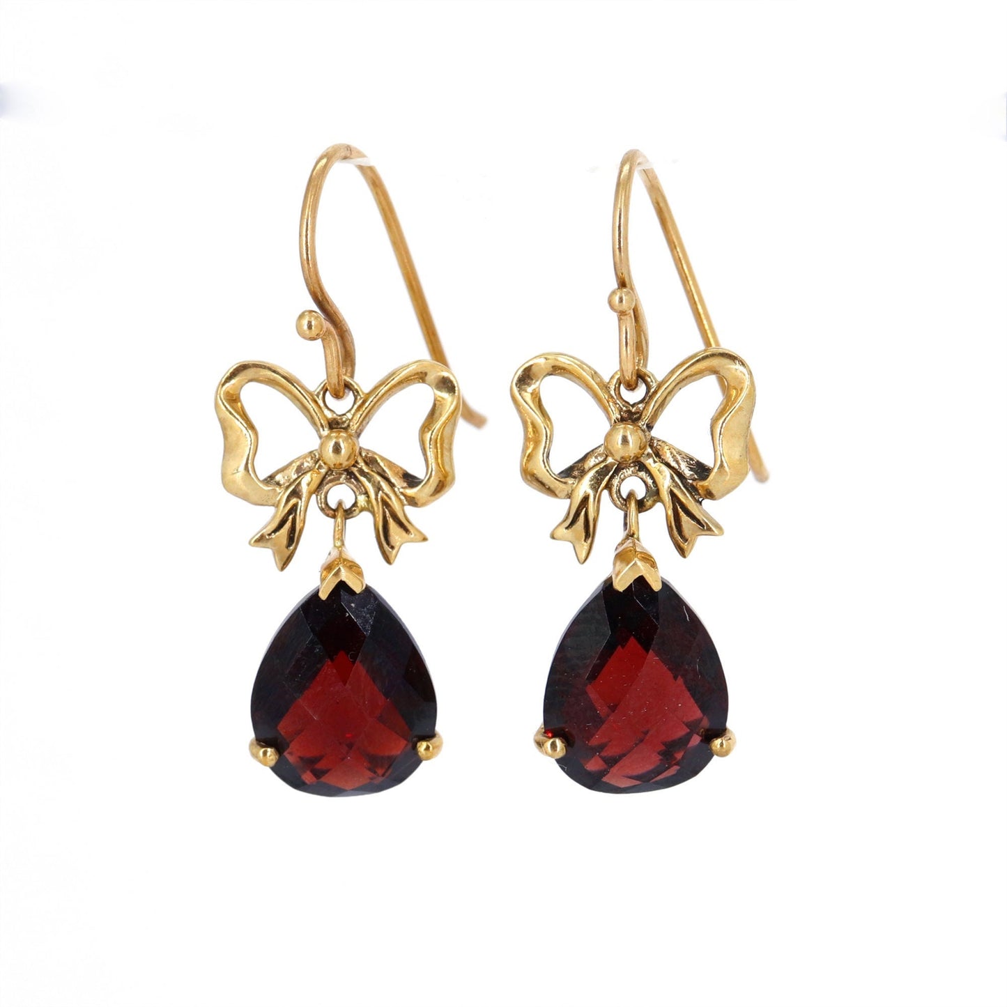 9K Yellow Bow Style Earring Gold