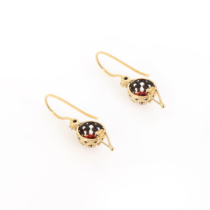 9K Yellow Garnet Earring Gold