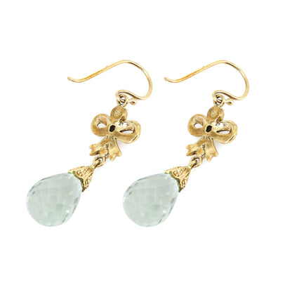 9K Yellow Bow Style Earring Gold