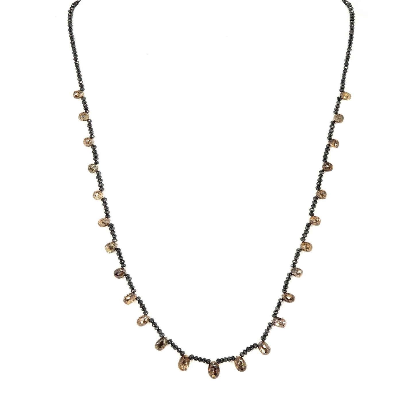 Black Necklace 18K Gold