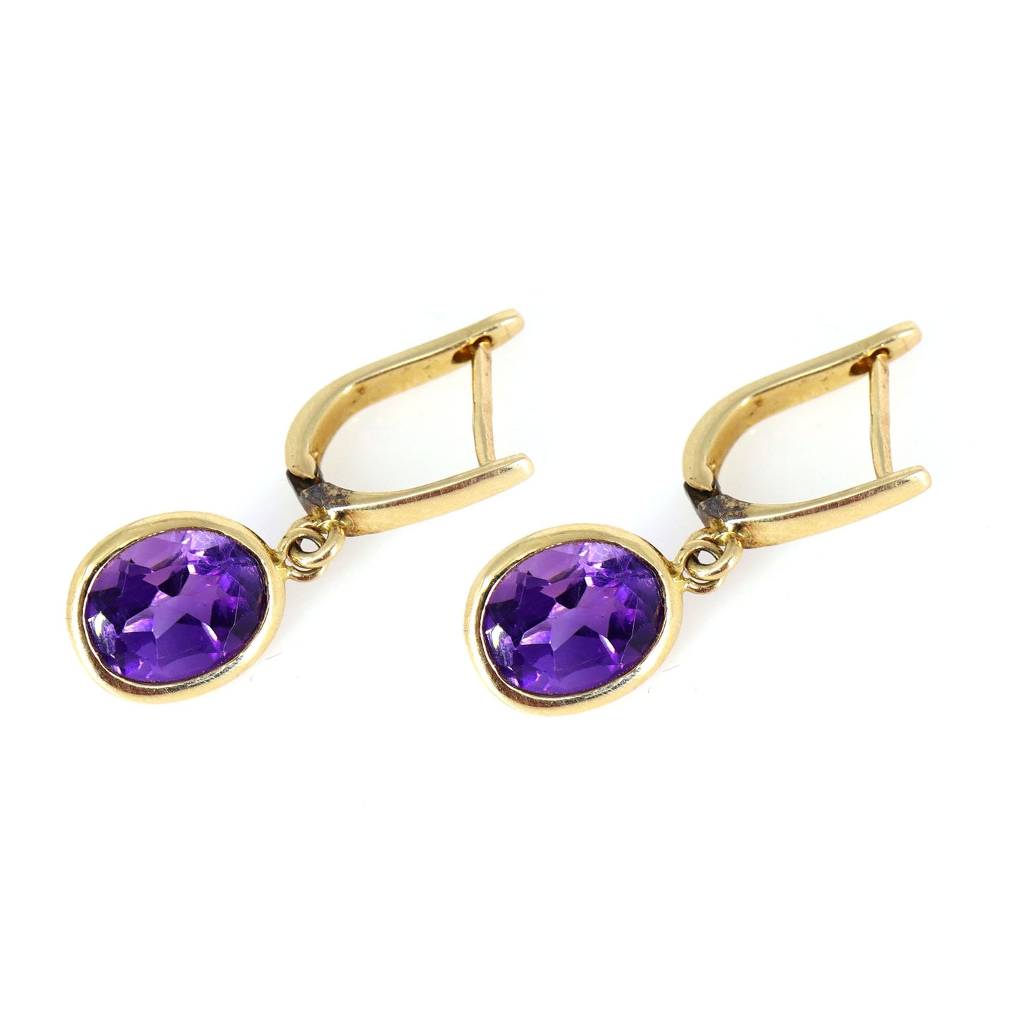 Tiny Amethyst Earring 14K Gold