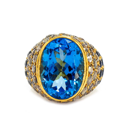 Stunning Victorian Antique Yellow Ring 18K Gold