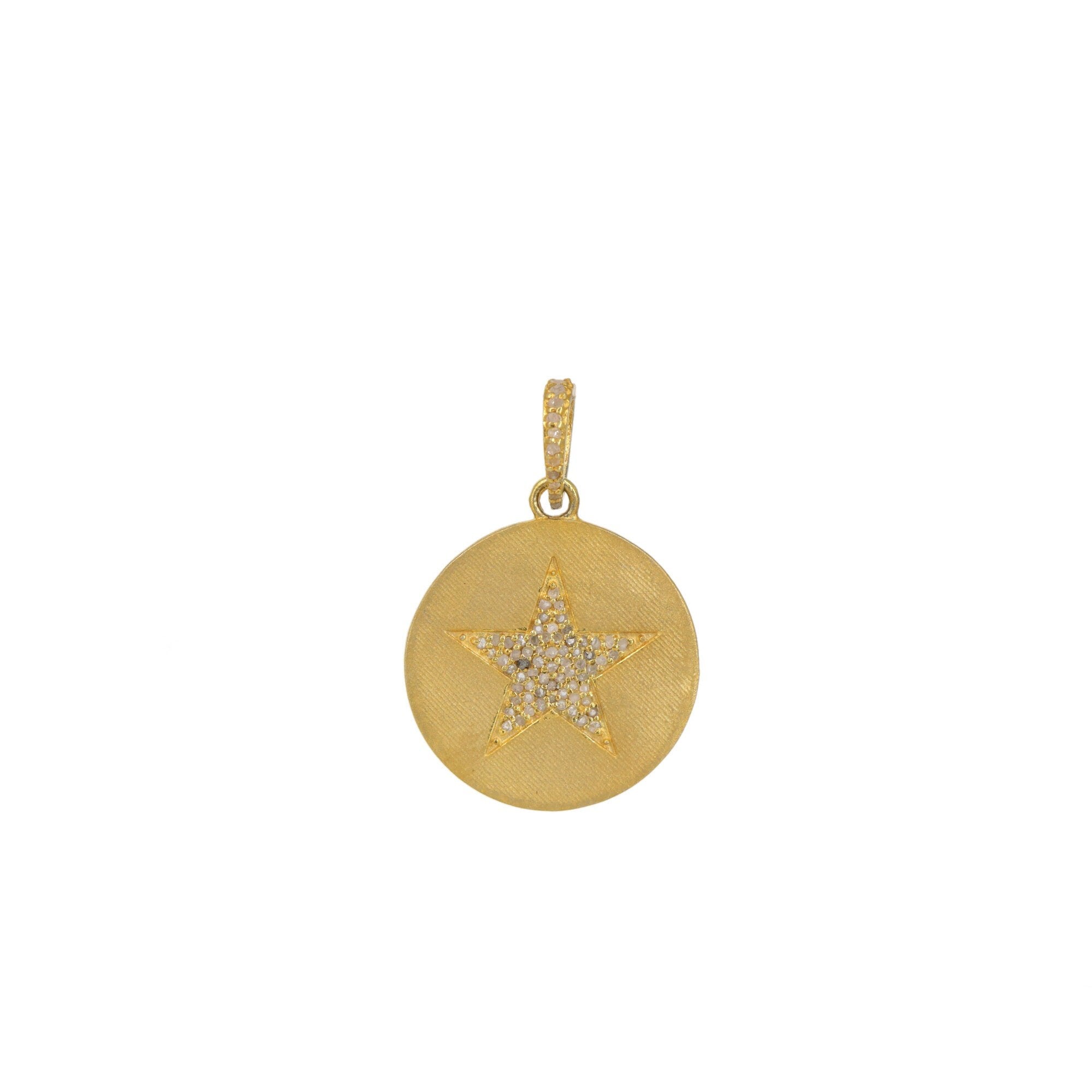 Tiny Star Charms Dainty Star Pendant Gold