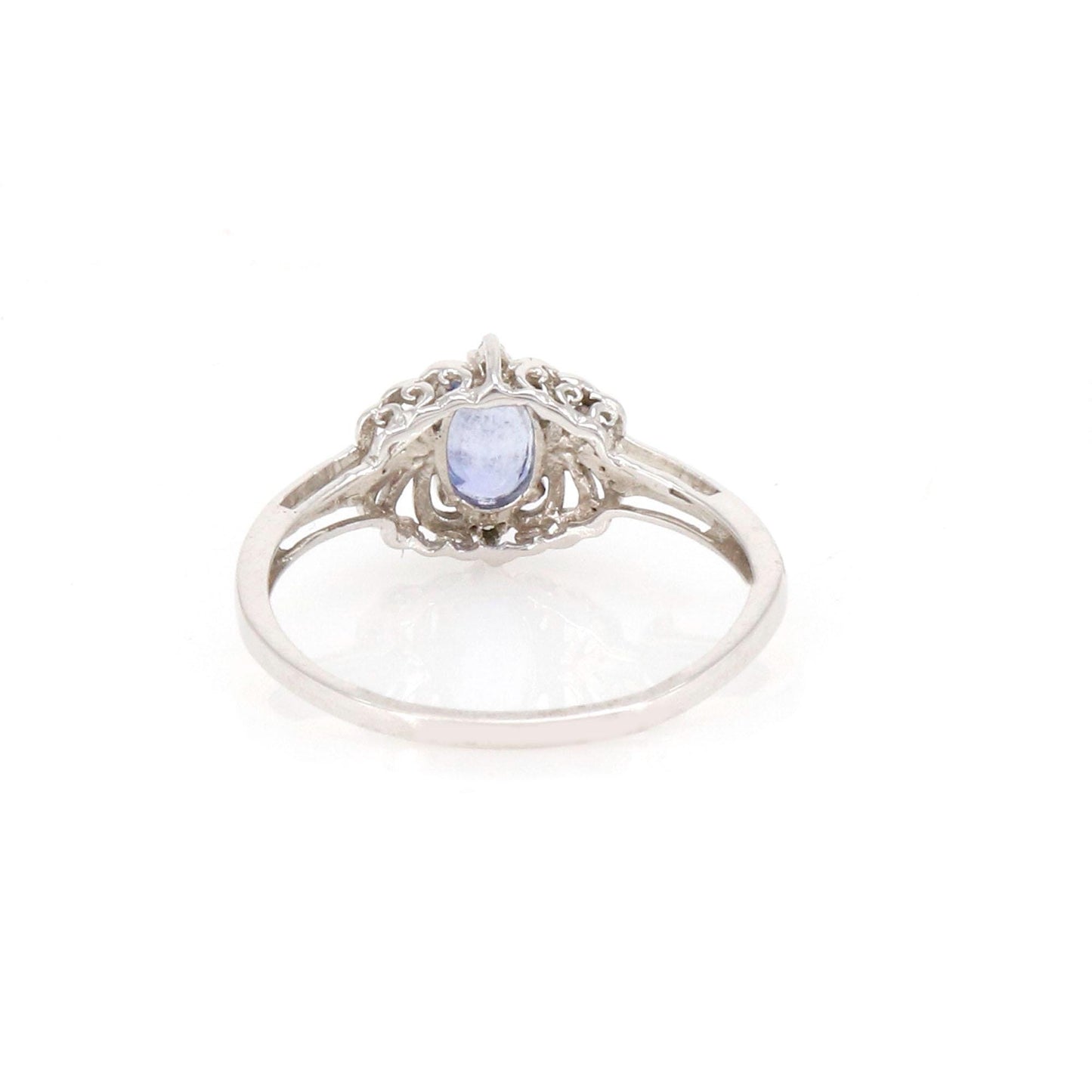White Sapphire Ring 14K Gold