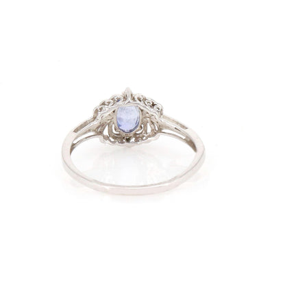 White Sapphire Ring 14K Gold