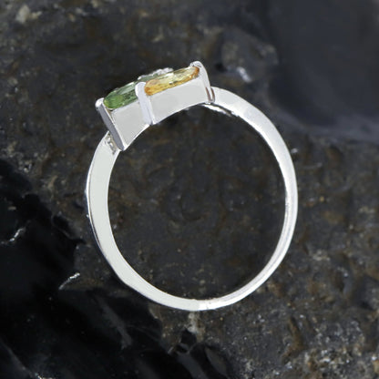 Classic Multi Sapphire Ring Silver