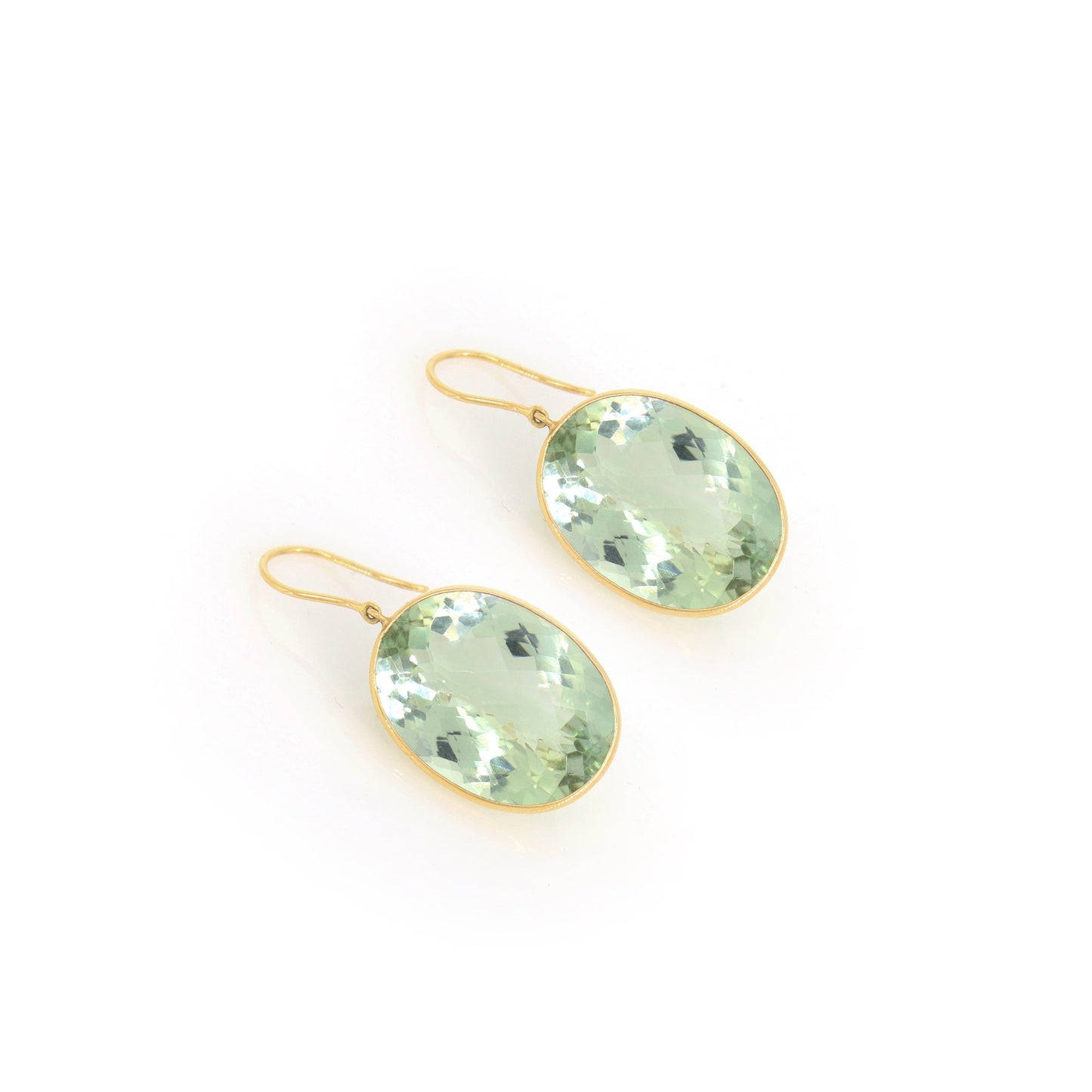 Green Amethyst Earring 18K Gold