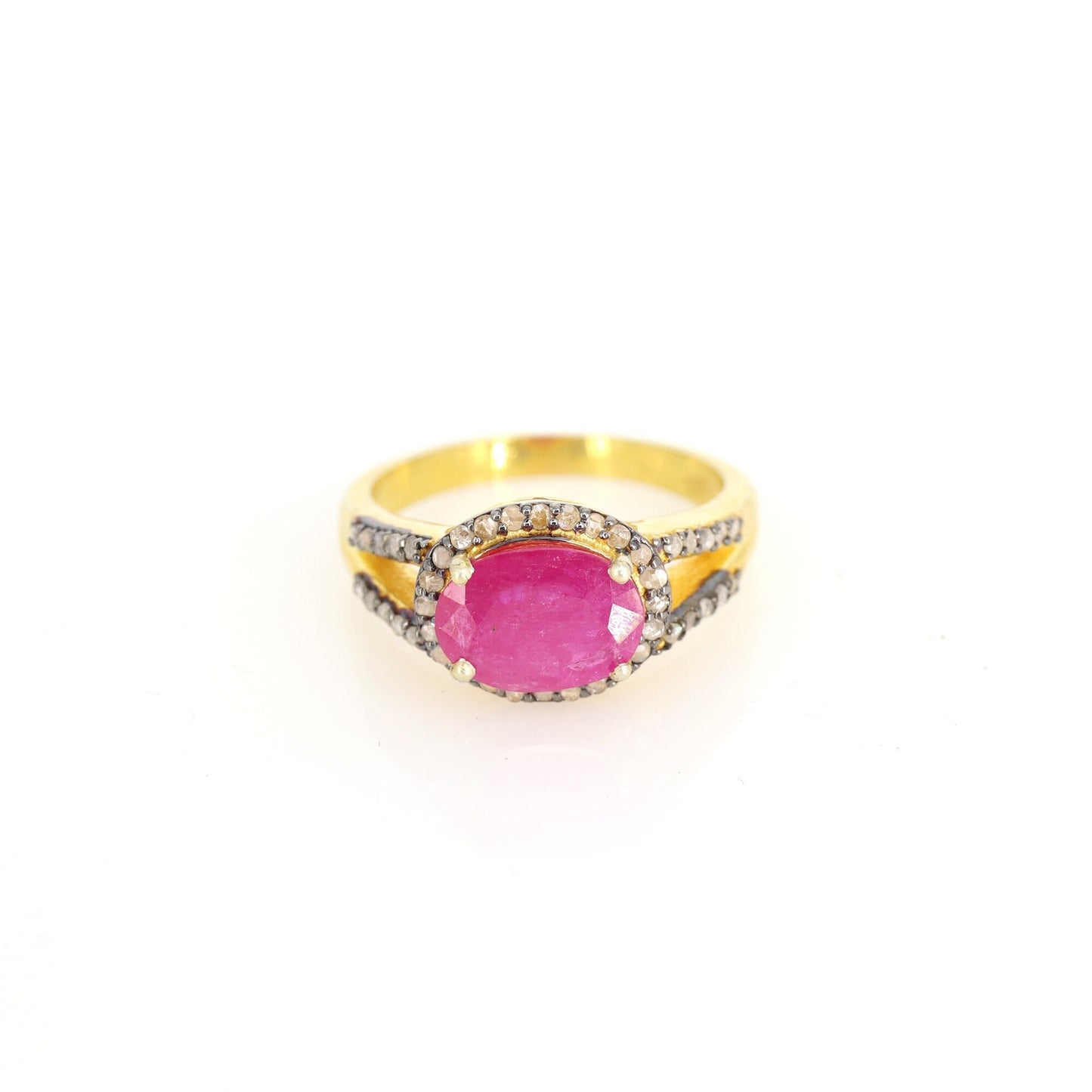 Ruby Gemstone Ring Silver
