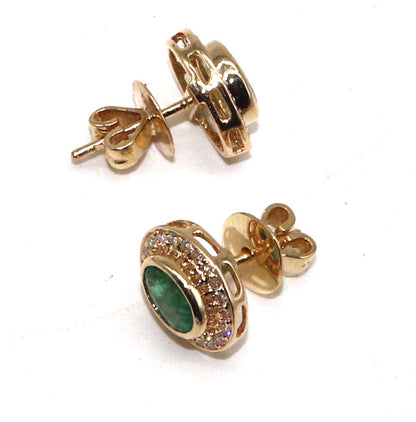 Emerald Stud Earring 14K Gold