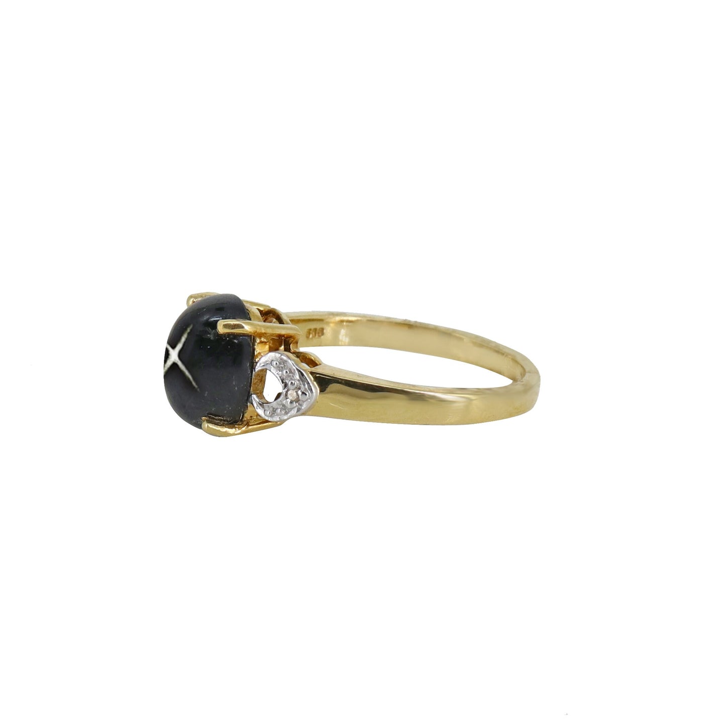 4Rays Black Star Ring 14K Gold