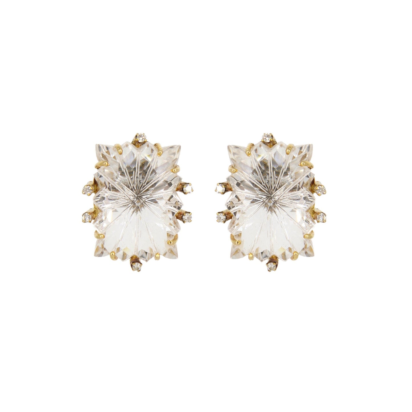 Yellow Crystal Earring 18K Gold