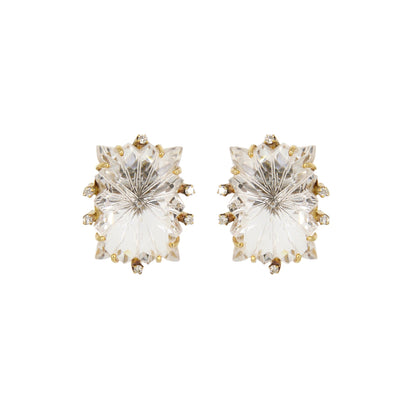 Yellow Crystal Earring 18K Gold