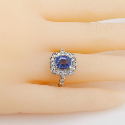 Elegant Sapphire Brilliant Cut Ring 14K Gold