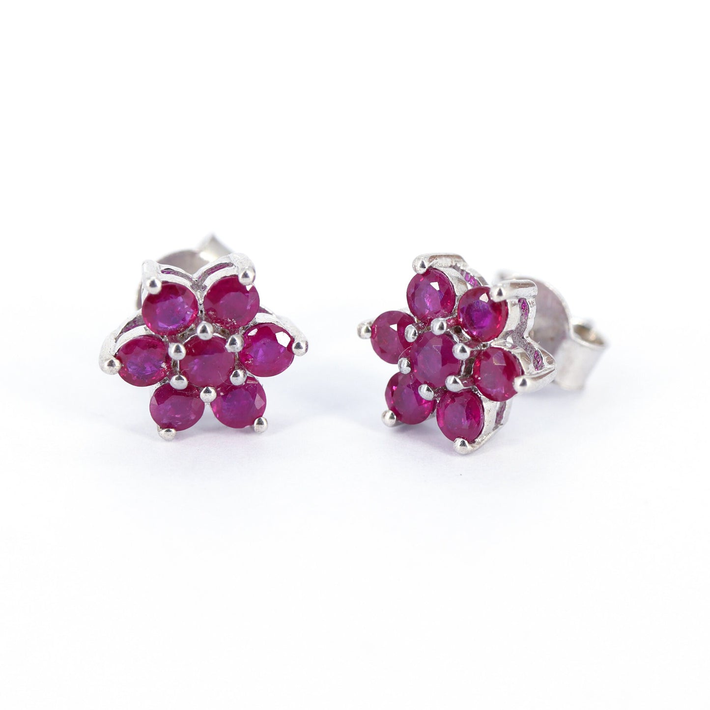 925 Sterling Studs Ruby Studs Birthday Sister Studs Earring Silver