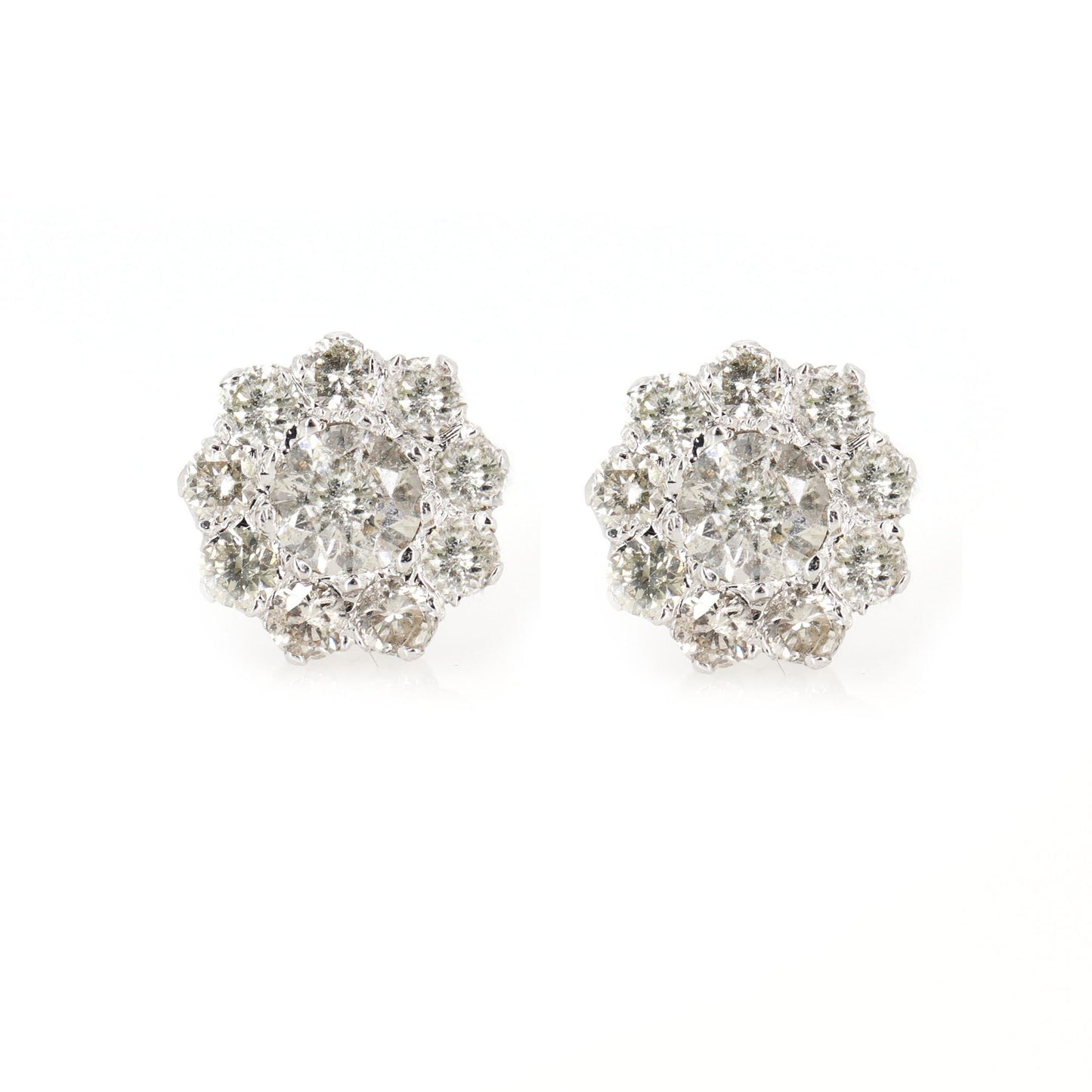 Solitaire Studs/ Pave Stud / Wedding Earring 18K Gold