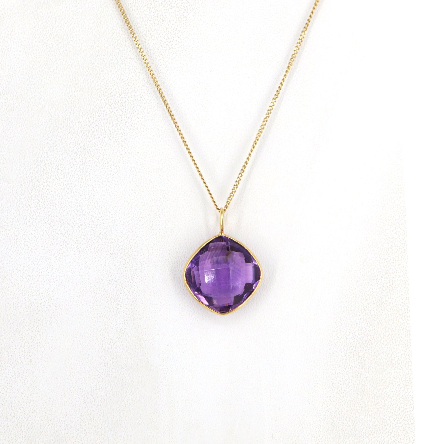 Amethyst Pendant 18K Gold