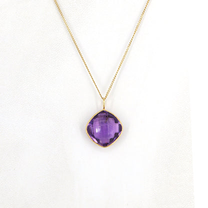 Amethyst Pendant 18K Gold