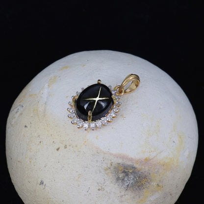 Halo Pendant 14K Gold