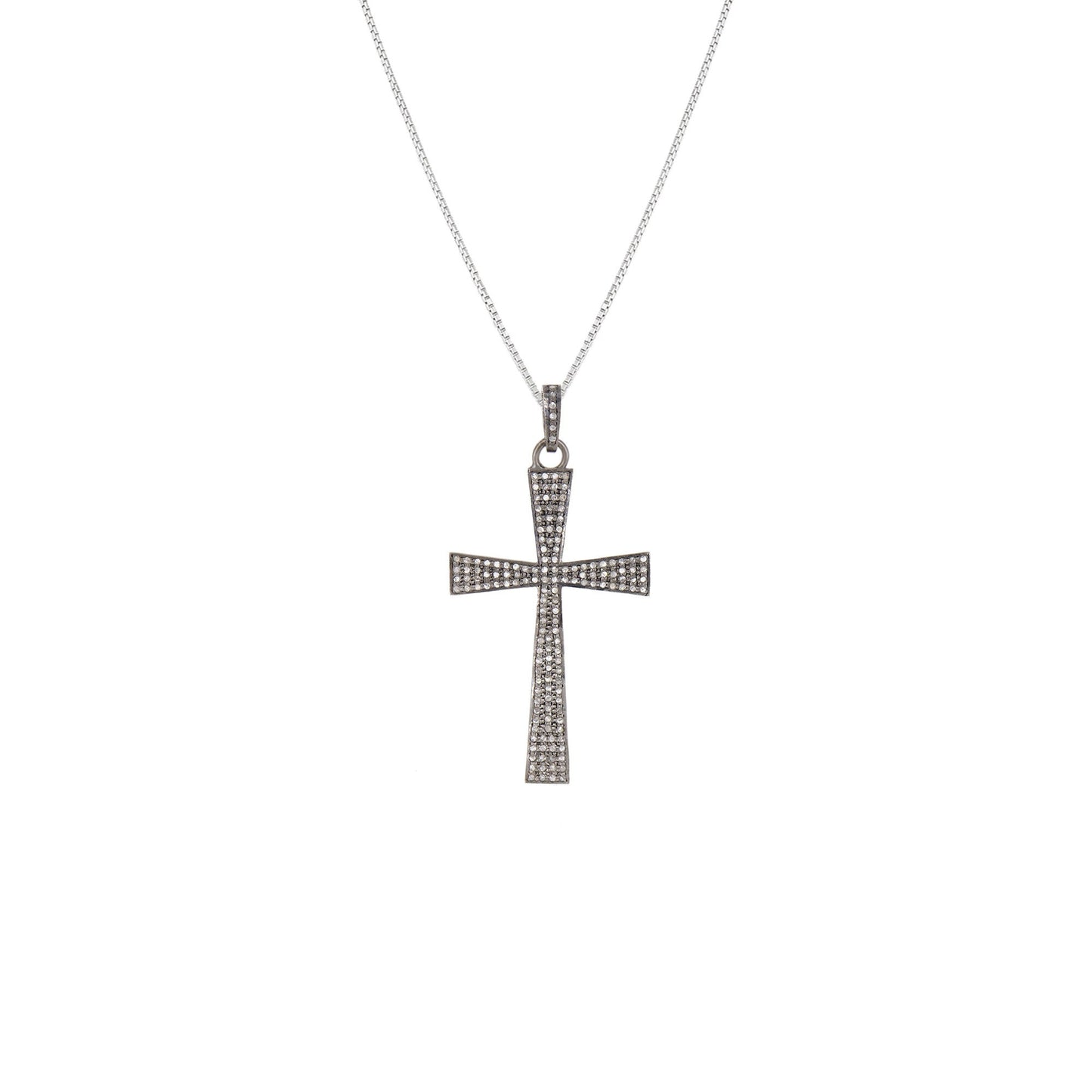 Cross Charms Cross Pave Charm Pendant Silver