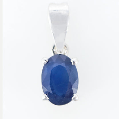 Blue Sapphire Necklace Silver