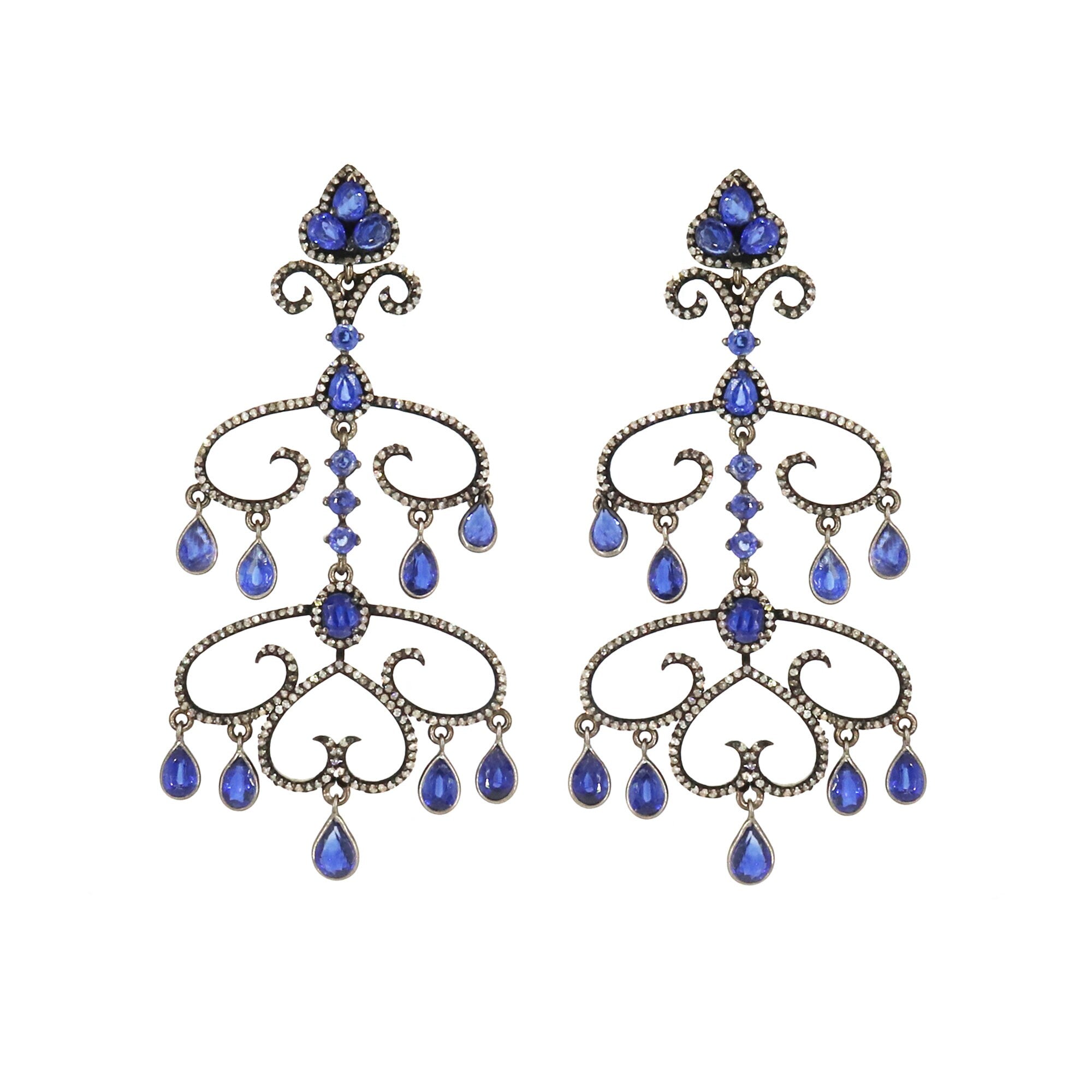 Blue Kyanite Chandelier Earring